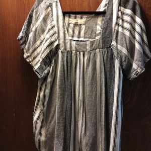 Striped smock shirt